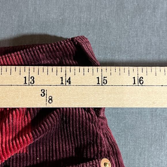 Anthropologie Pilcro Pants Womens 27 Red Two-Tone‎ Corduroy High Rise Slim - Picture 12 of 12